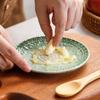 2-in-1 Round Vegetable Grinding Tool Glazed Hand Grinder Masher Ceramic Ginger Grater  Restaurant