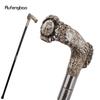 Silver Resin Bear Tree Root Head Walking Cane Fashion Decorative Steel Stick Gentleman Elegant Cosplay Cane Knob Crosier 94cm
