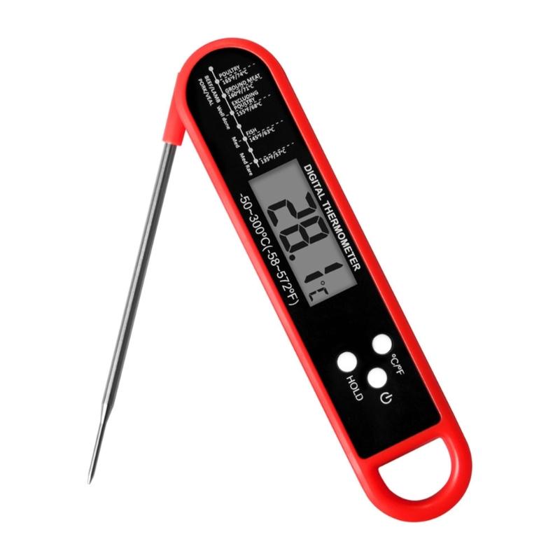 

Professional Digital Meat Thermometers LCD Display Folding Probe Cooking Thermometers For BBQ Kitchen Cooking Grilling 1