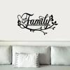 1 Stück Schwarzes Metall Home Schild - Elegante Blume Buchstabe Wandkunst | Happy Home Wanddekoration für Stilvolle Heimdeko