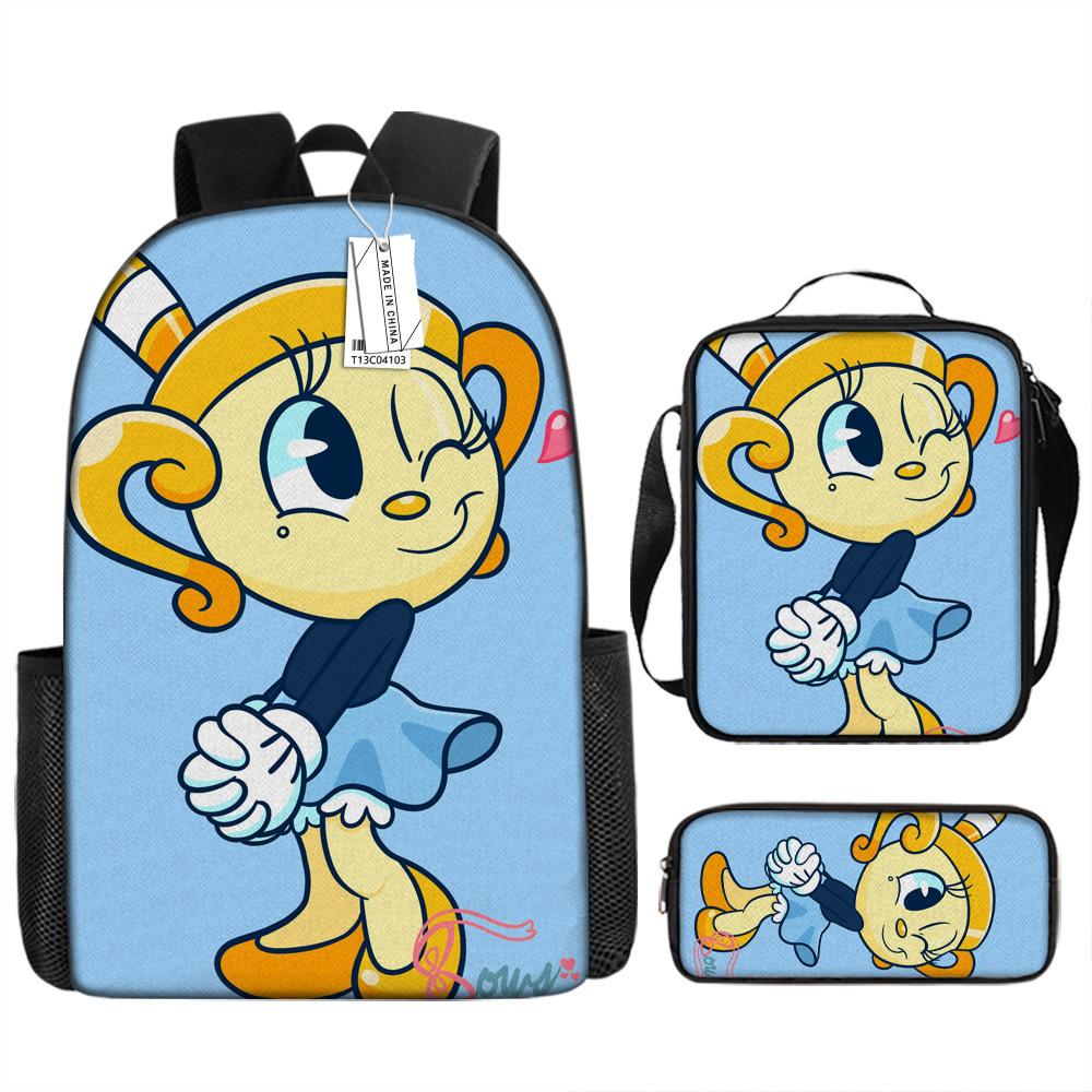 Teetasse Kopf Schüler Schultasche Kinder Rucksack Ranzen Anime