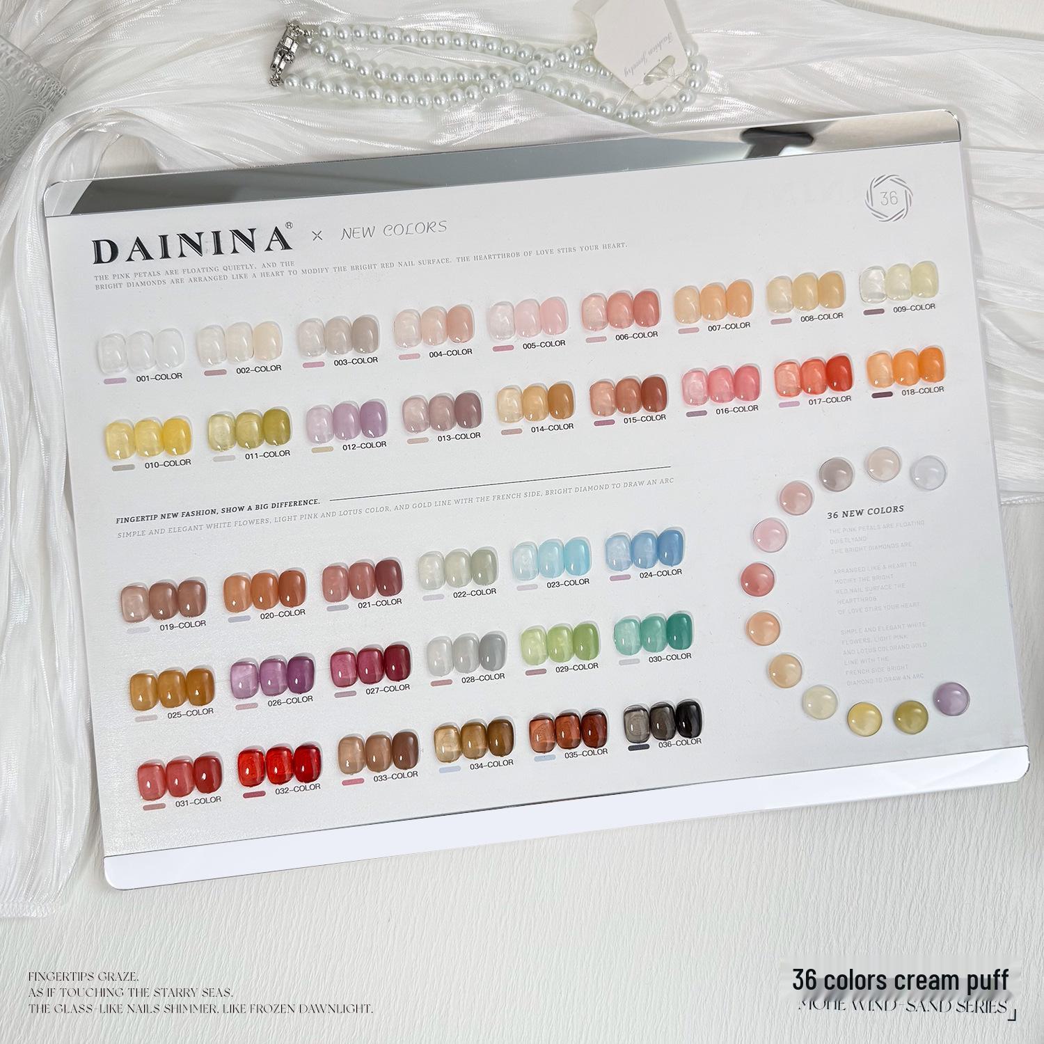 

Набор гель-лаков для ногтей Jade Jelly 36 цветов, весна/лето 2025, с цветовой палитрой для салонов красоты