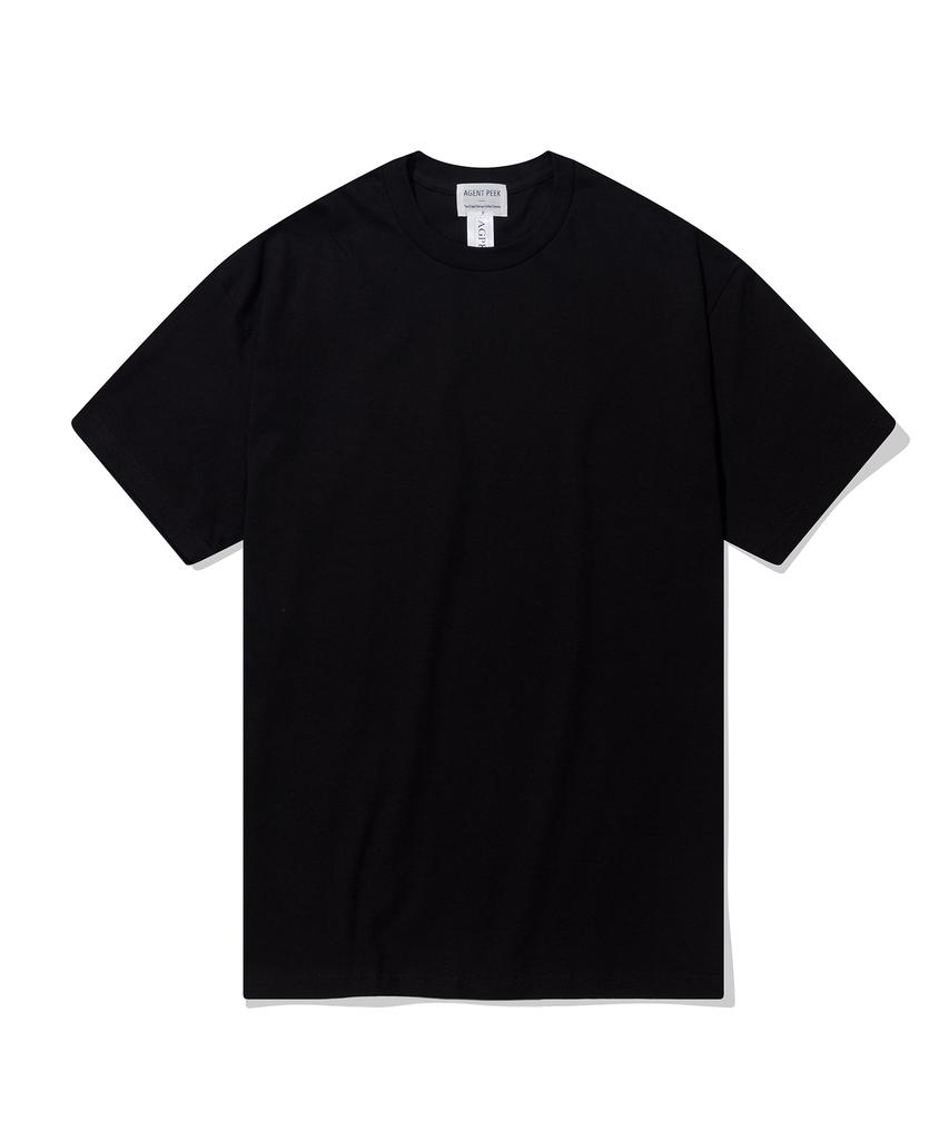 AGENT PEEK Agp Layered Crew Neck Half Shirt Black