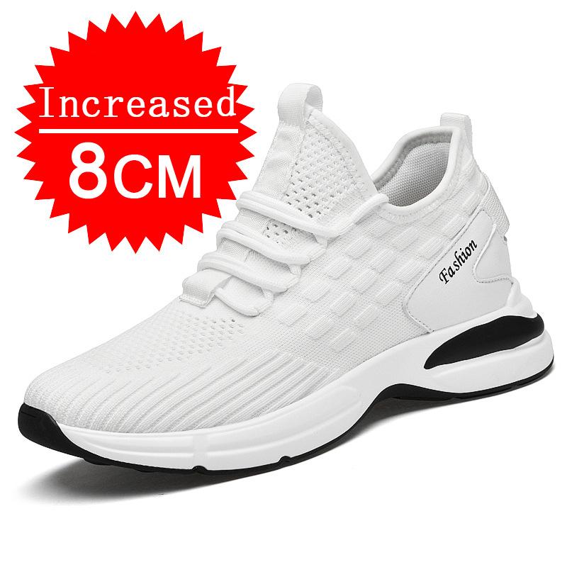 Herren Sneaker Freizeitschuhe Höhenvergrößernd Atmungsaktives Mesh Elevator Schuhe Herren Sneaker Höhenvergrößernd Sport Laufschuhe