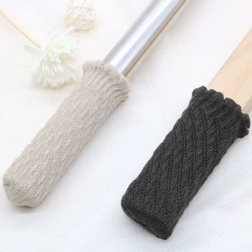 Thick, double-layered chair leg covers/socks (8 count) with silicone interior for anti-slip protection and noise reduction. Prevent floor scratches an