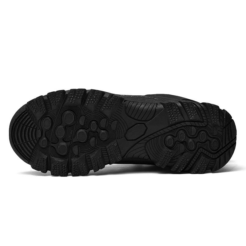 2025 Herren Übergröße Verschleißfeste Schwarze Wanderschuhe - Outdoor Dicke Sohle Reiseschuhe