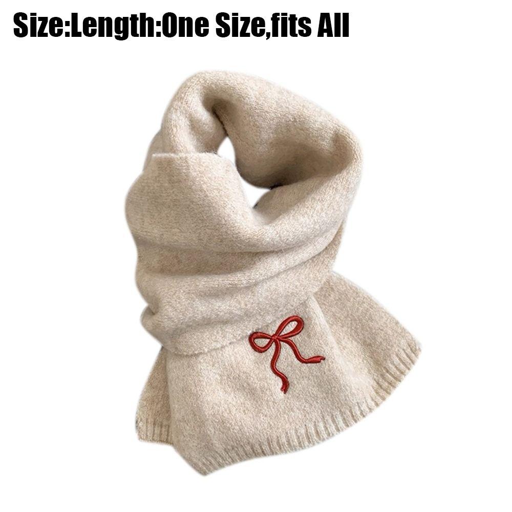 Thicken Women Scarf Solid Color Knitted Scarf Soft Neck Warmer  Autumn Winter