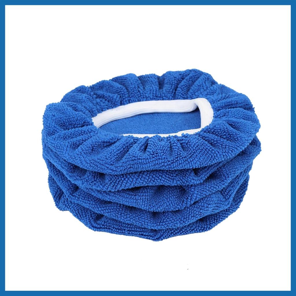 5pcs Car Polisher Pad Bonnet 7-8 Inch Soft Microfiber Polishing Buffing Pad Cover Item Replacement