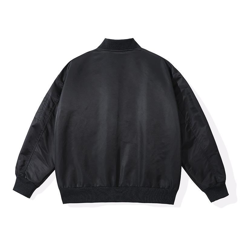 Retro Stand Collar Bomber Jacket Loose Casual Baseball Jacket Spring and Autumn