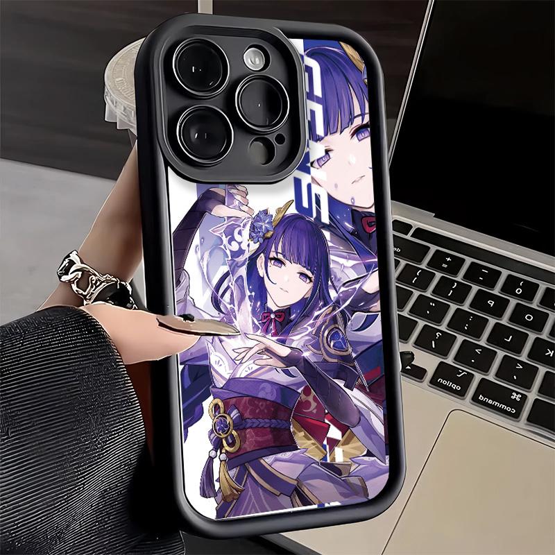 Telefoonhoesje voor iPhone 17 Air 16E 15 16 Pro Max Genshin Impact Ontwerp Cover 14 Plus 13 12 Mini Zachte Siliconen Schelp Fundas
