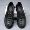 Fashion Genuine Leather Casual Loafers for Men Fashion New Designer Crocodile Print Spring Autumn Shoes Male Soft Sole Luxury Shoes Man