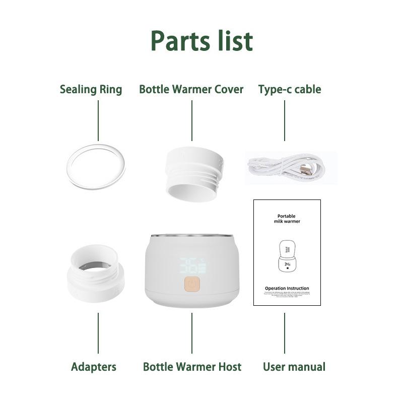 High Quality Portable Multifunctional Milk Warmer with Wireless Insulation and Small Volume USB Heated Baby Bottle Milk Warmer