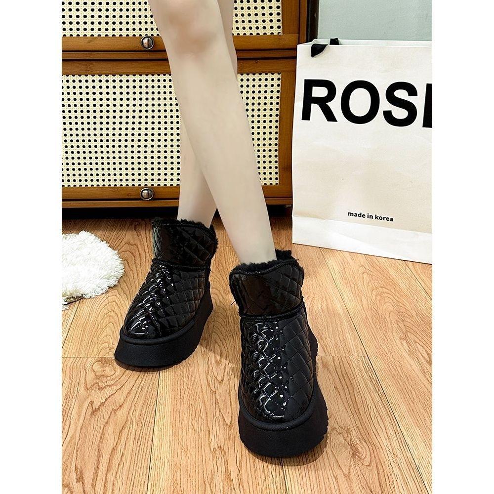 Snow boots autumn and winter Internet celebrities fried street high value soft platform short boots tide