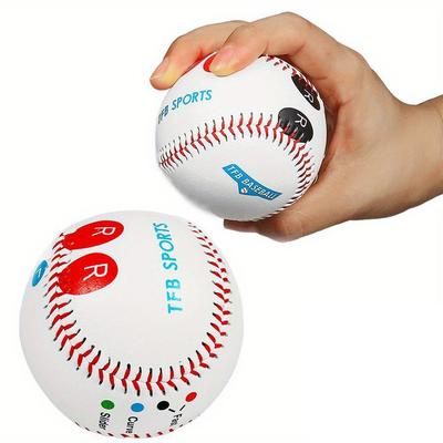 9-calowa piłka treningowa do baseballu z markerami do umieszczania palców do ćwiczeń na świeżym powietrzu, z PVC, pomoc treningowa do rzucania