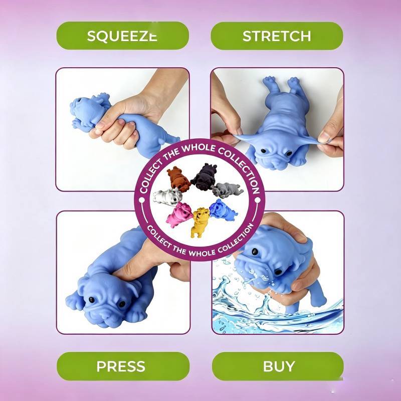 Cute Puppy Dog Stress Relief Toy With Tpr Material For Kids And Adults