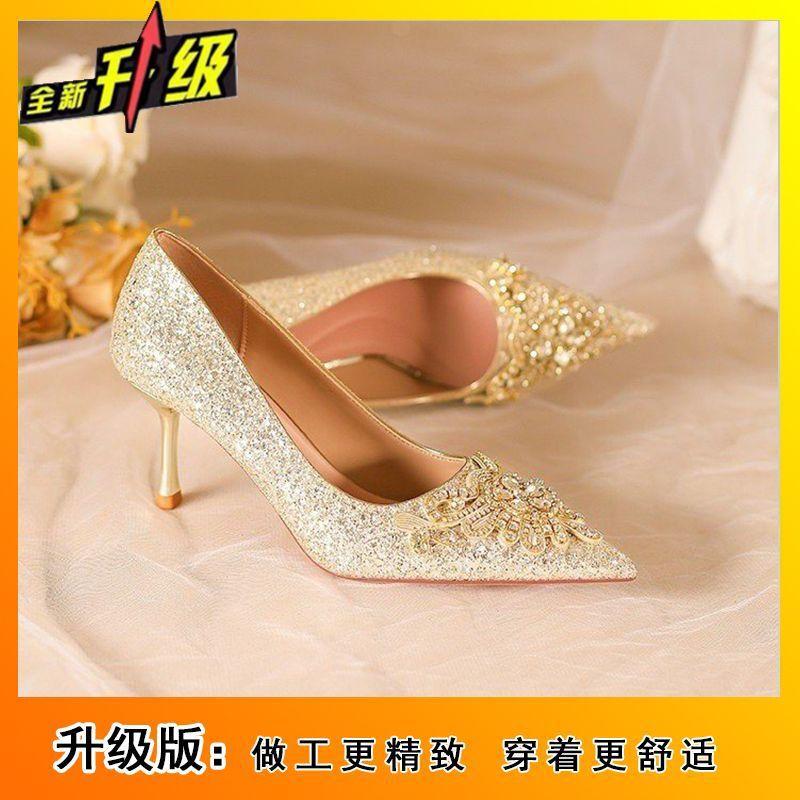 Премиальное ощущение красивый универсальный удобный женский весенне-летний новый нишевый дизайн темперамент высокие каблуки женские 34