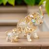 Crystal Elephants Figurine Statues Home Decoration Animal Sculptures Miniature Elephants Collectible for Home