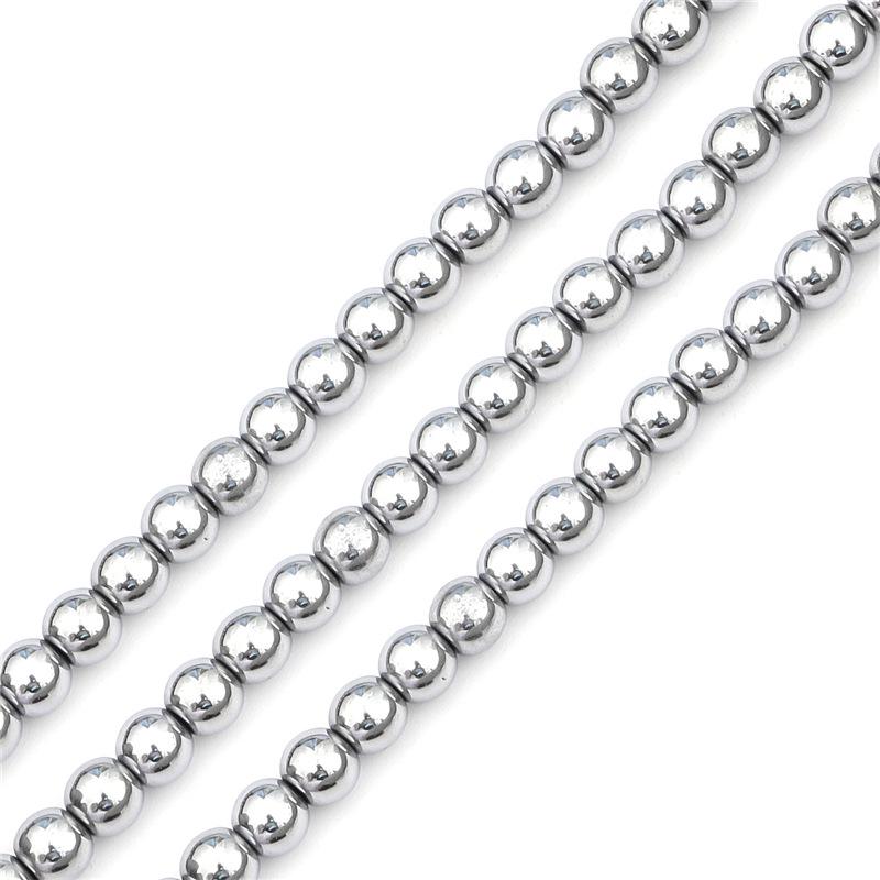 Nano-pläterade svarta runda pärlor: Elektropläterade DIY-smyckens tillbehör