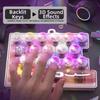 Portable Mechanical Fidget Keyboard with LED Lights Keyboard Pendant  Bag Accessory