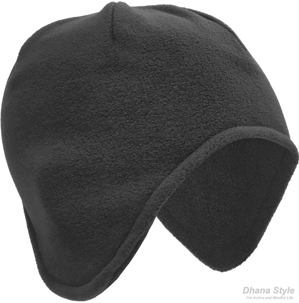 WFD Typ Stretch Fleece Stickad Pilotmössa med Integrerade Öronlappar för och Utomhusaktiviteter Keps, Stil, Värmare, Vindtät, Öronlappar, Cykling, Motorcyklar,