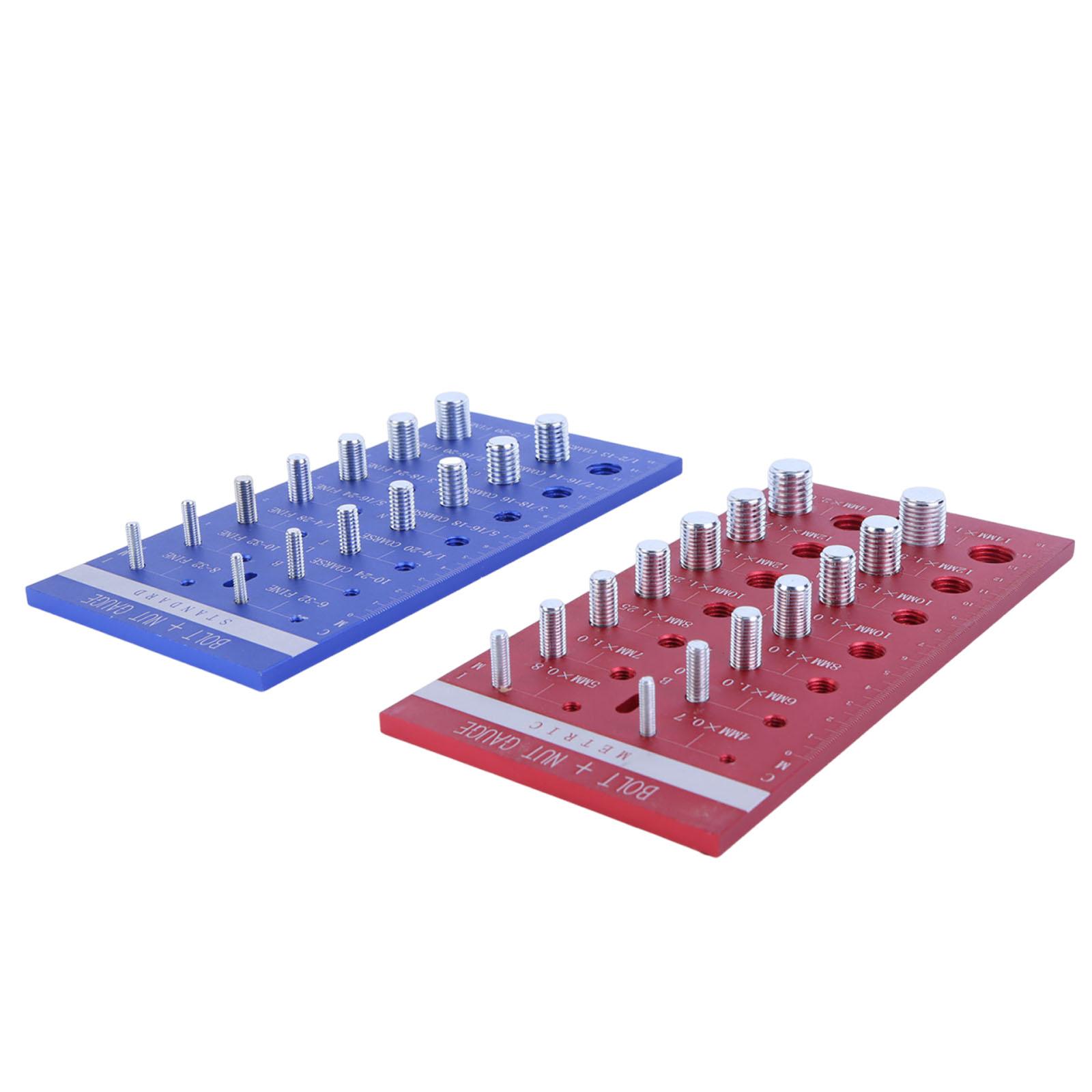28Pcs Thread Checker with 304 Stainless Steel Pins Upgrade Nut and Bolt Thread Checker for Identifying Fastener & Drill Bits China Mainland