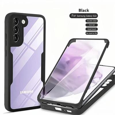 360 Full Body Silicon Case For Samsung Galaxy S23 S22 S21 Ultra Plus Fe A53 5G A73 A33 A23 A13 Shockproof Screen Film Cover Capa