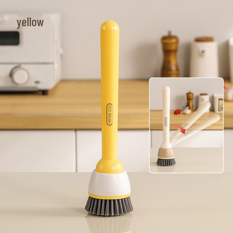 Long-Handle Rotatable Pot and Pan Cleaning Brush – Oil-Repellent, Multi-Functional, and Safe for Non-Stick Surfaces.