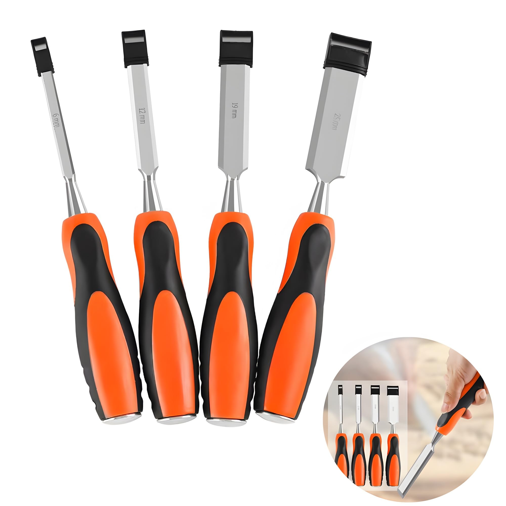 

Woodworking Chisel 4 for and Sill DIY and Grooving Wood Set, Pieces, 6/12/19/25mm, Carving, Chamfering, Carving, Grooves, Tools, Carving,