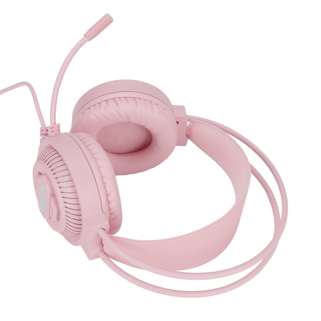 H46 RGB Game Headphone 7.1 Virtual Surround Stereo Noise Reduction Gaming Headset for XboxPink