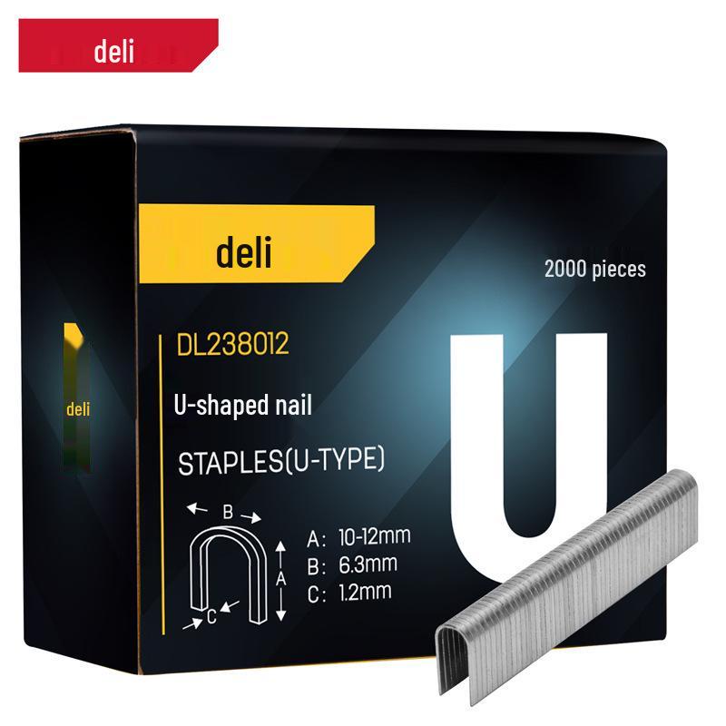 Deli Manual Staple & Brad Nailer for Woodworking and Household Use