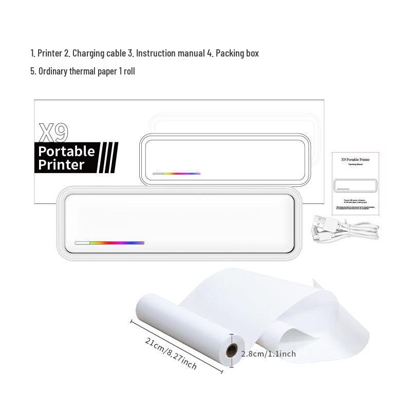 A4 Inkless Bluetooth Thermal Mini Printer for Tattoos, Documents, Photos, Office Labels.