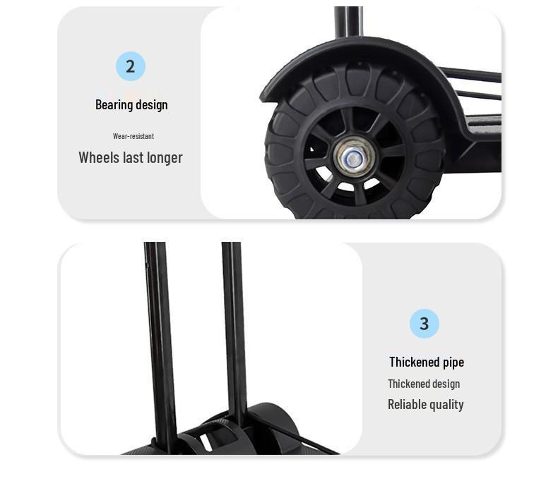 Compact Foldable Trolley: Portable Handcart for Supermarket Shopping and Luggage Transport