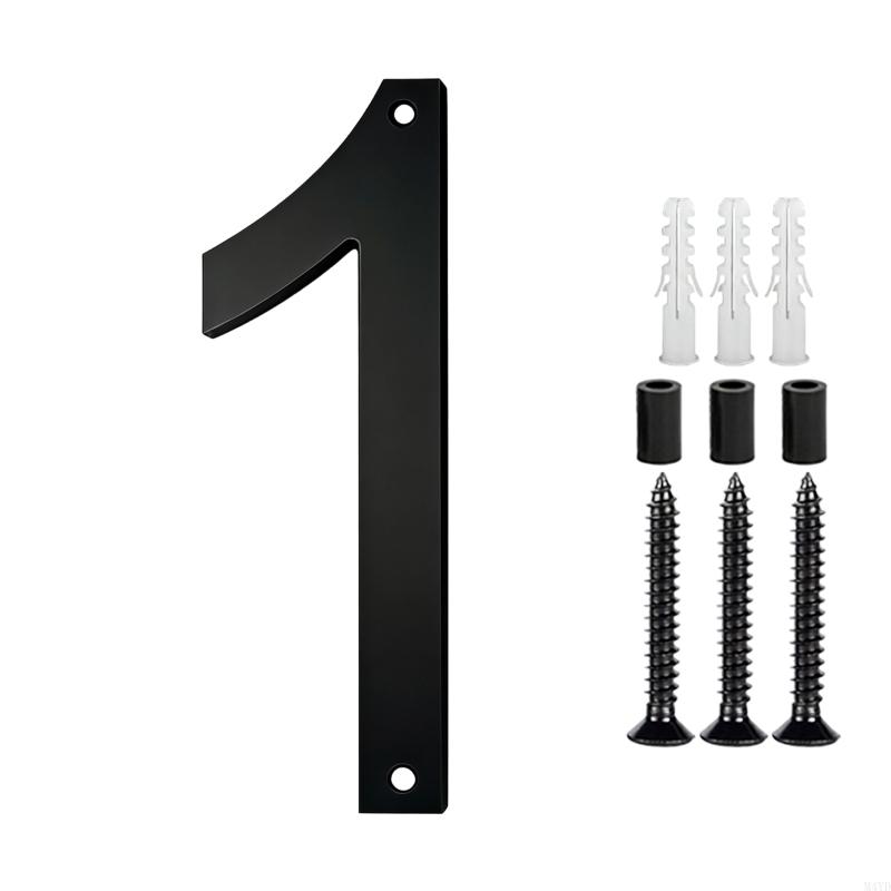 Modern Acrylic House Number Plate Door Label Number Plate Sign with Screw Modern Numbers Address Sign Easy Installation M4YD