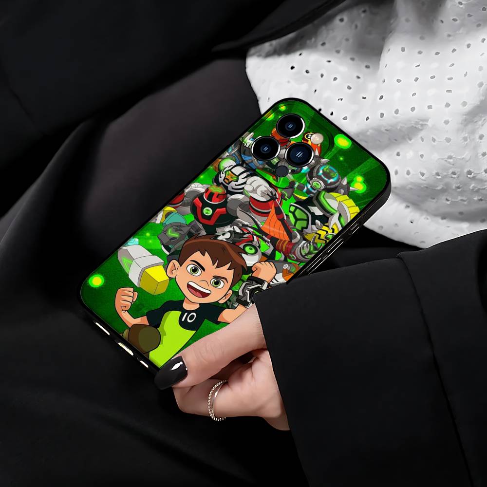 Cartoon B-Ben 10 Phone Case For IPhone 17 15 Pro Max 14 Pro 12 11 13 Mini X XR XS 16 Plus SE Back Cover
