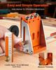 Pocket Hole Jig Kit, 12.7 to 38.1 mm Adjustable, Jig Pocket Hole System with Toolcase, C-Clamp, Step Drill, Hex Wrench, Drill Stop Ring, Square Drive