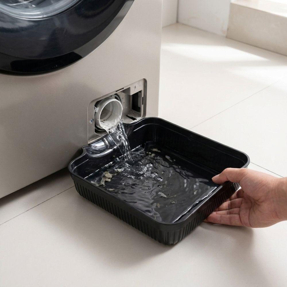 Front-mounted Washing Machine Drain Tray Universal Heavy Duty Washer Water Catch Pan Leak-Proof Keeps Floor Clean