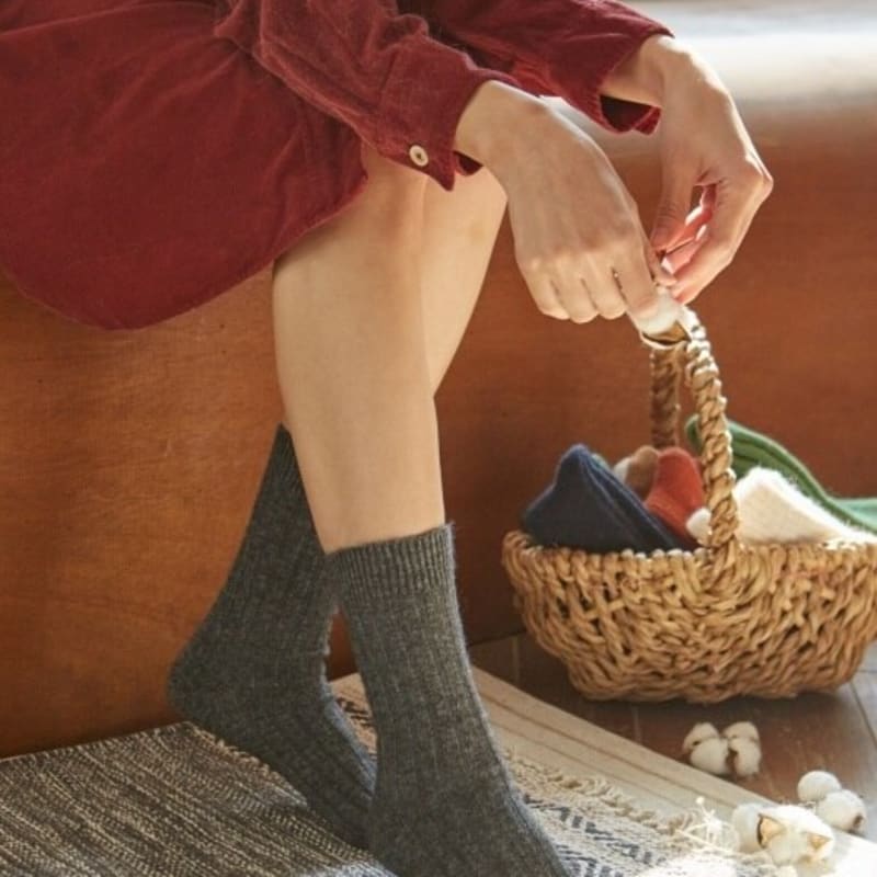 SNOOZY Rib Angora - Dark Gray