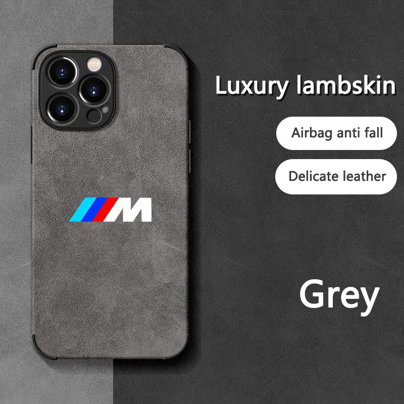 For BMW Performance Suede Car All Inclusive Phone Case For iPhone 16 15 13 14 12 Pro Max 8 XR XS 16 Plus 15Pro MAX Cover Sticker Nlvc53