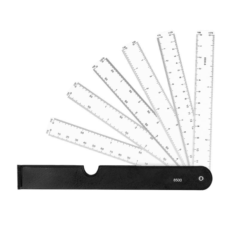 Folding Metric Scale Ruler Fan Shaped Metric Scale Ruler Measuring Tool for Engineering Drawing Sewing and Quilting