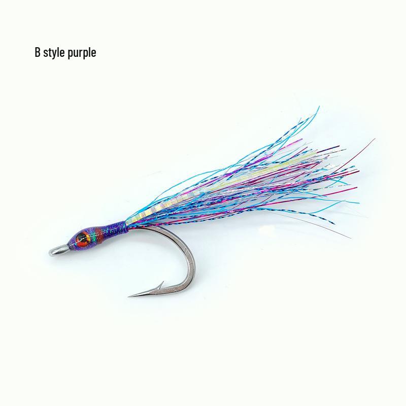 White Egret Tuna Fly LY076 Fishing Lure