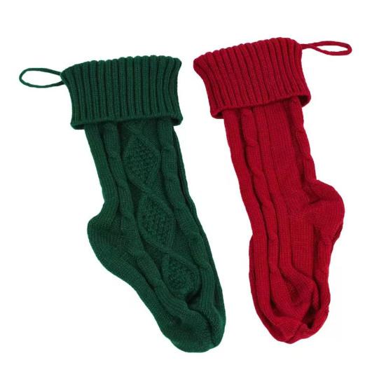 Yousheng Christmas Stockings Large 18" Handmade Cable Knit Stockings Rustic Farmhouse Fireplace Hanging Decor for Mantel Tree Wall Holiday Decoration