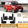 Mudguards Mudflaps With Hardware Kits Compatible For Jimny 2005-2018, Mud Guards Splash Guards Tire Protector Replacement, Vehicle Sediment Protection