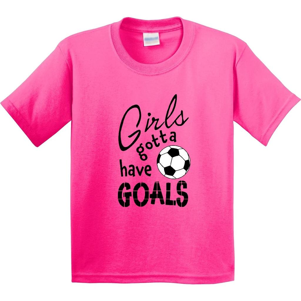 Inktastic Girls Gotta Have Goals- Soccer Youth kids boys T-Shirt Sports Girl Fan Cheer Net