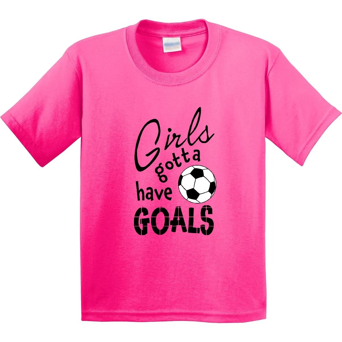 Inktastic Girls Gotta Have Goals- Soccer Youth kids boys T-Shirt Sports Girl Fan Cheer Net 140