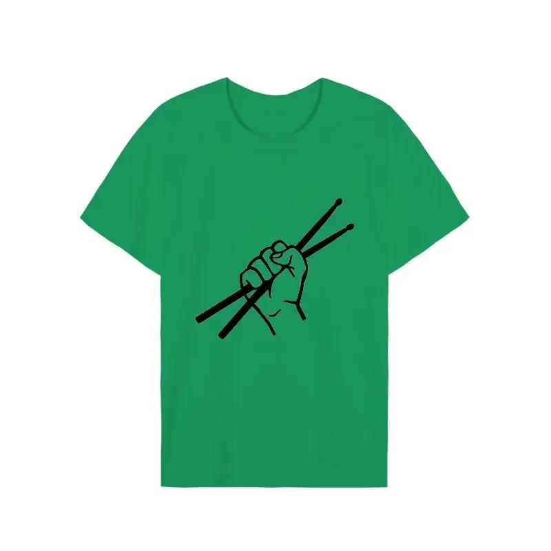 Men's T Shirt Unisex T-Shirt Drummer Drumsticks Graphic T Shirts Summer Short Sleeve Tee Tops Harajuku Streetwear Women Clothing