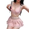 Sexy lingerie nurse sweet bow halter female sex pajamas cosplay uniform suit underwear