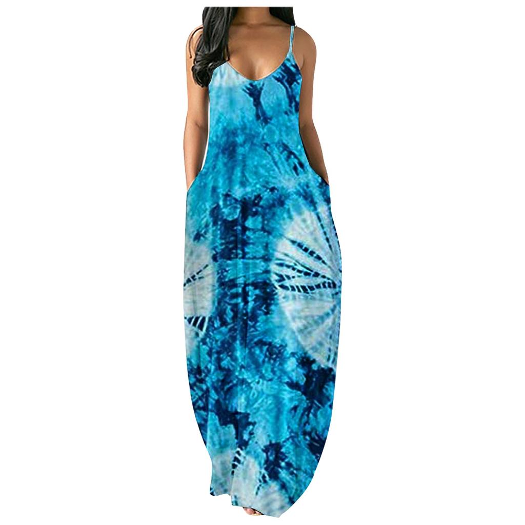Dresses for Women Casual, Women's Long Maxi Dress Sexy Sleeveless Plus Size Sum