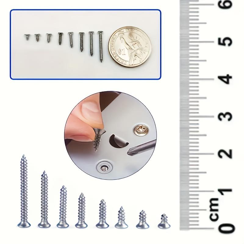 1 PACK/560 selbstschneidendes Holzschrauben-Set - einschließlich 8 verschiedener Größen M2 Kreuzschlitz-Flachkopf-Metallschrauben-Sortimentskasten