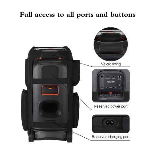 Houdsuem Dustproof Cover for JB PartyBox Stage 320 Bluetooth Speaker, Protective Case for PartyBox Stage 320 with Microphone Storage, Accessories, and