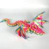 Friendly Plastic Large Horn Dragon Figurine 3D Printed Safe Table Decoration Lightweight Art Piece for Kids Christmas Gift